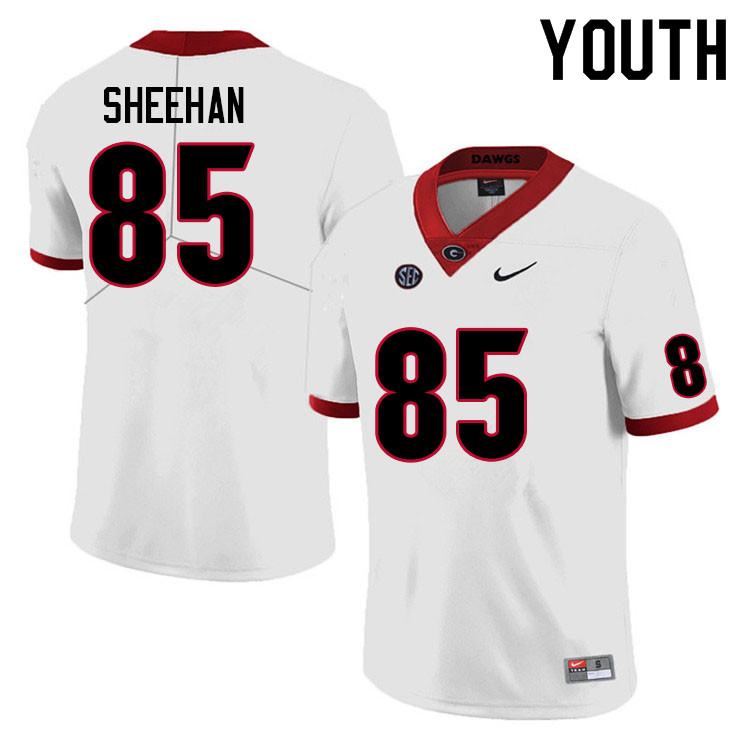 Georgia Bulldogs Youth Drew Sheehan #85 White Anniversary Stitched College UGA Football Jersey 23RP014PQ